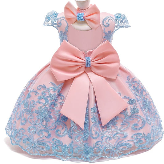 First Birthday Dress For 1 2 Year Old Baby Girls Lace Party Princess Dress Christmas Costume Newborn Baby 1st Christening Gown