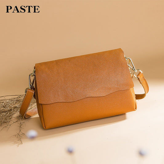 2022 fashion head layer cowhide one shoulder leather handbag