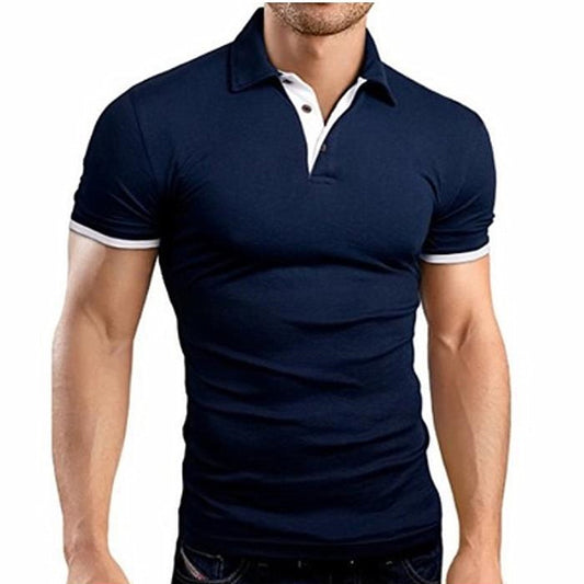 MRMT 2022 Brand New Men&#39;s T-shirt Lapel Casual Short-sleeved Stitching Men T-shirt for Male Solid Color Pullover Top Man T shirt